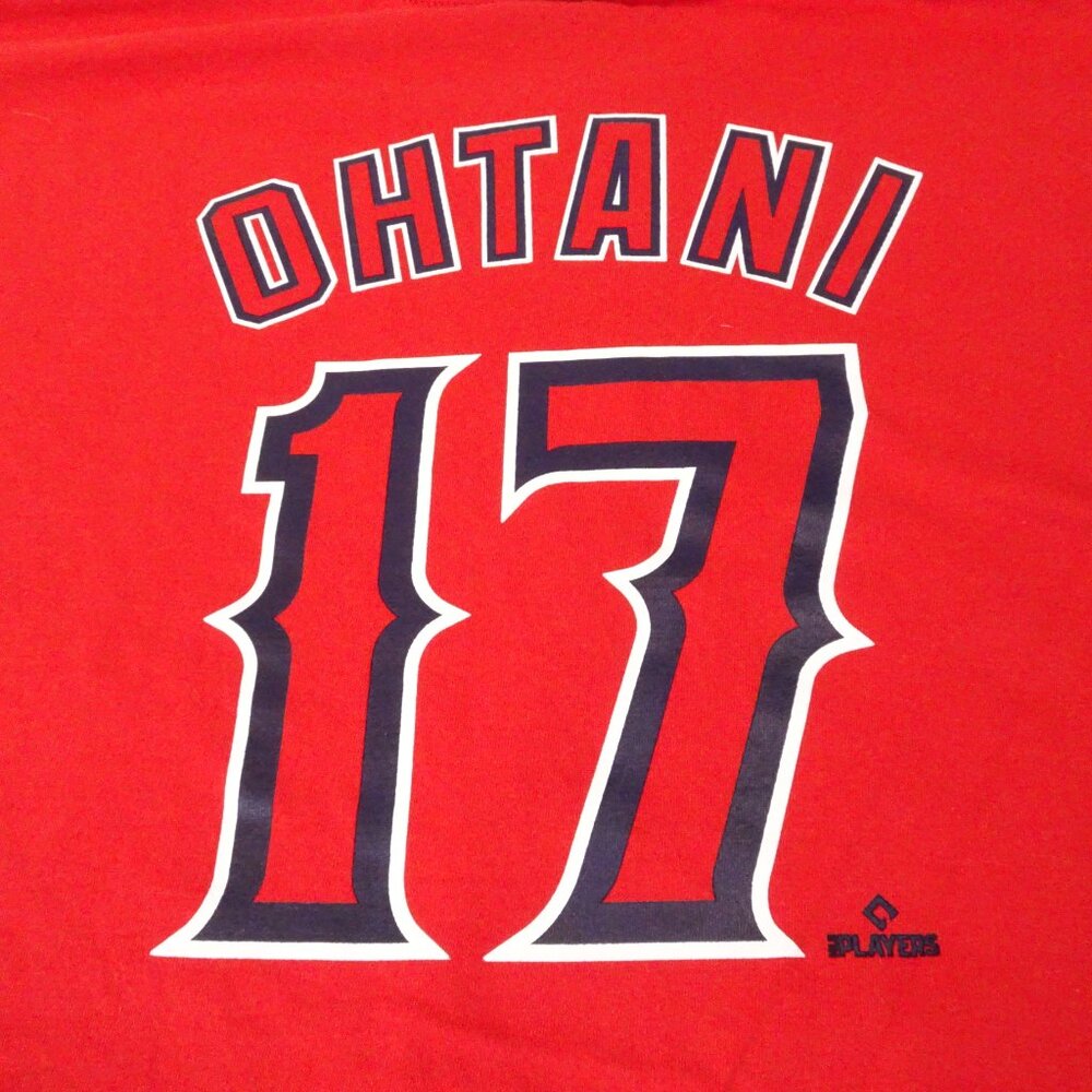 Nike Los Angeles Angels T-shirt. Women's XL. Ohtani #17, Red/Silver letters - Picture 5 of 10